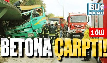 70 metre sürüklenen kamyon beton merdivene çarptı: 1 ölü